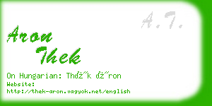 aron thek business card